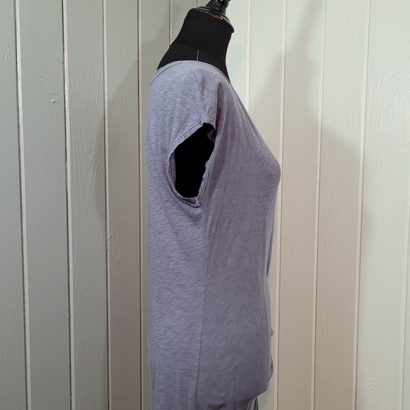 Anthropologie Velvet by Graham Spencer Small Gussie Side Tie Blue Slub Dress - Picture 9 of 15